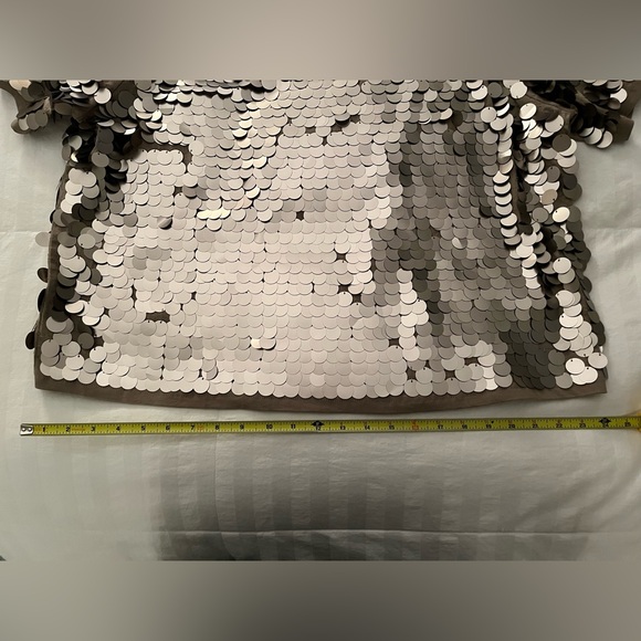 J. Crew Collection sequin-embellished T-shirt Blouse Holiday party New Years Eve - Picture 9 of 11